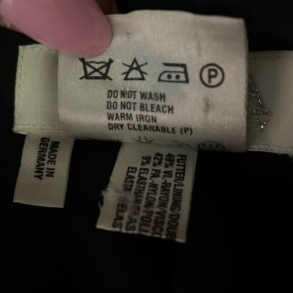 ESCADA by Margaretha Ley Long Wool Blend Suit Jacket Silver Metal Buttons sz 38 - Picture 7 of 16